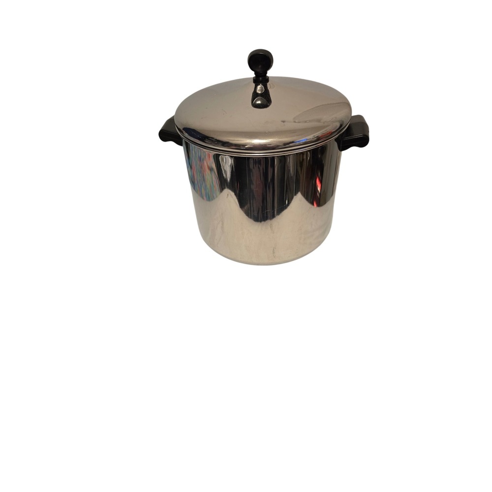 Farberware 6 Qt Stock Pot Aluminum Clad Stainless Steel Vintage USA with Lid